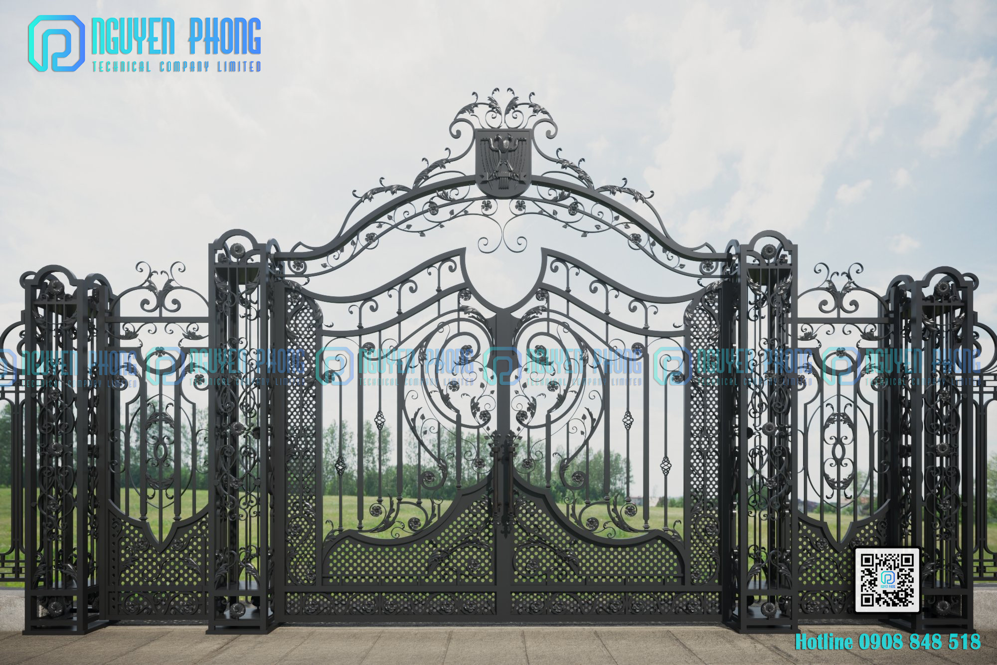 ORDERS FOR WROUGHT IRON GATES FOR PRIVATE HOMES FROM THE ORIGINAL MANUFACTURER IN VIETNAM (Orders from Australia & Spain) wrought-iron-gate-iron-gate-design-for-villa -manufacture-67.jpg